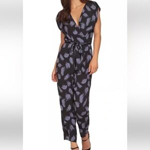 Leith Black and Purple Jumpsuit Elegant Design